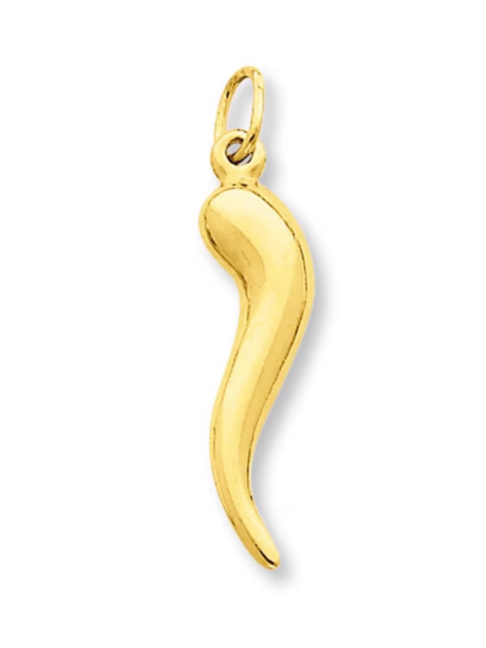 14k Gold Horn Charm Pendant